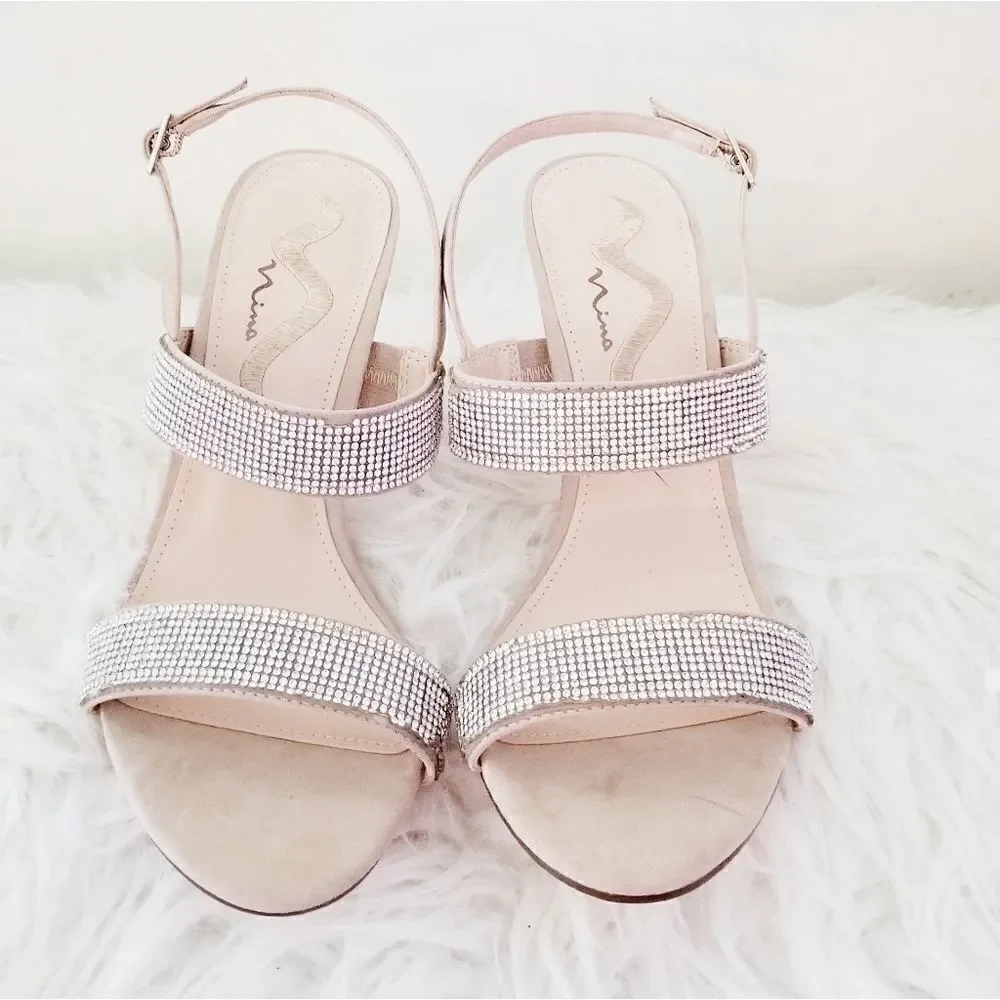 Nina strappy shoes with rhinestones